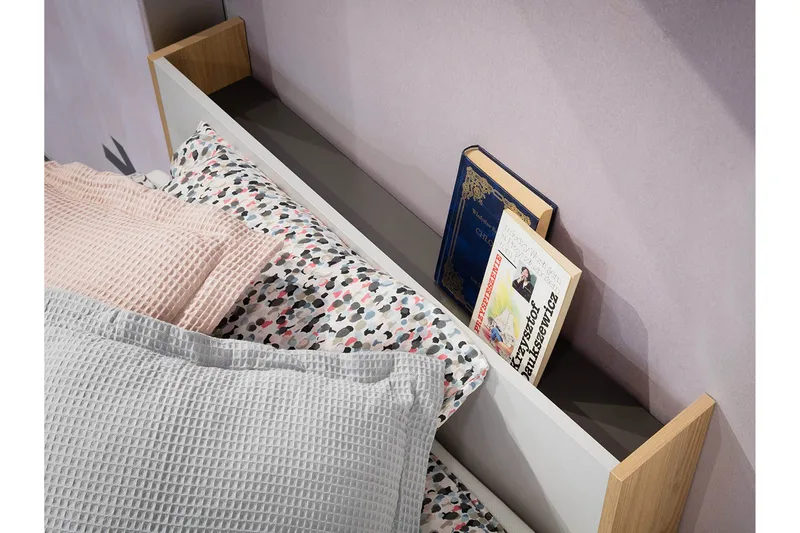 Metropolitan Sängyn Runko 90x200 cm - Ruskea/Valkoinen/Vaaleanharmaa/Musta - Huonekalut - Sänky - Sänkykehikot & s ängynrungot