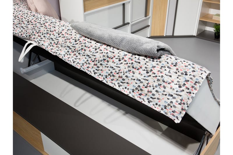 Metropolitan Sängyn Runko 90x200 cm - Ruskea/Valkoinen/Vaaleanharmaa/Musta - Huonekalut - Sänky - Sänkykehikot & sängynrungot