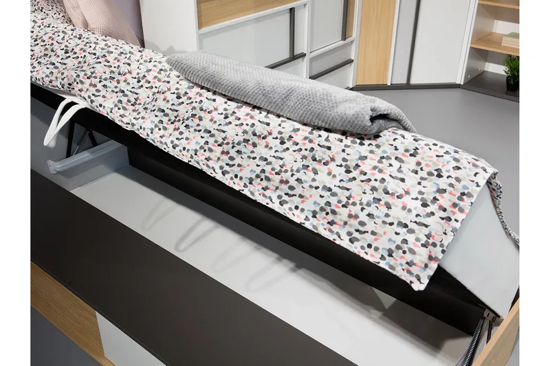 Metropolitan Sängyn Runko 90x200 cm - Ruskea/Valkoinen/Vaaleanharmaa/Musta - Huonekalut - Sänky - Sänkykehikot & sängynrungot