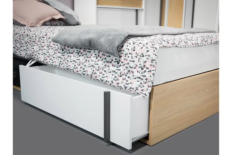 Metropolitan Sängyn Runko 90x200 cm - Ruskea/Valkoinen/Vaaleanharmaa/Musta - Huonekalut - Sänky - Sänkykehikot & sängynrungot