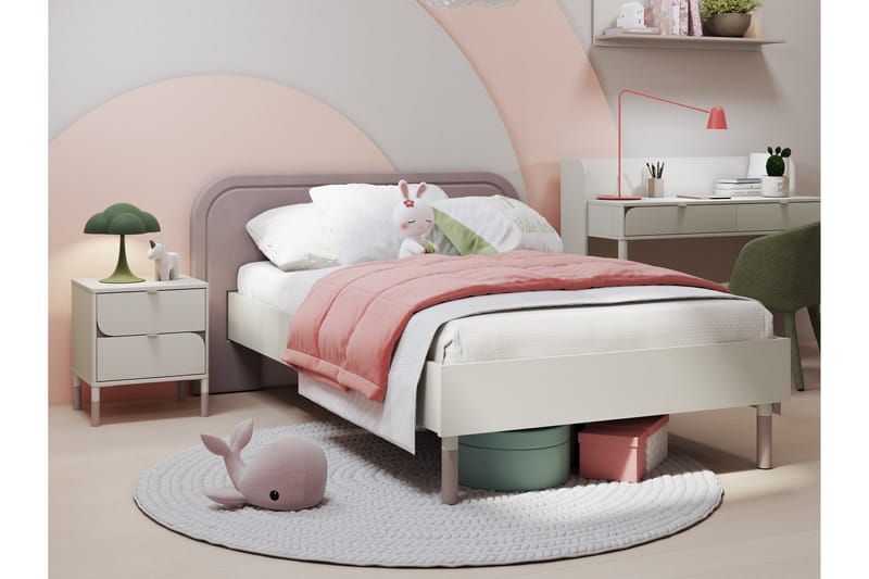 Monfort Sängyn Runko 90x200 cm - Beige/Vaaleanpunainen - Huonekalut - Sänky - Sänkykehikot & sängynrungot