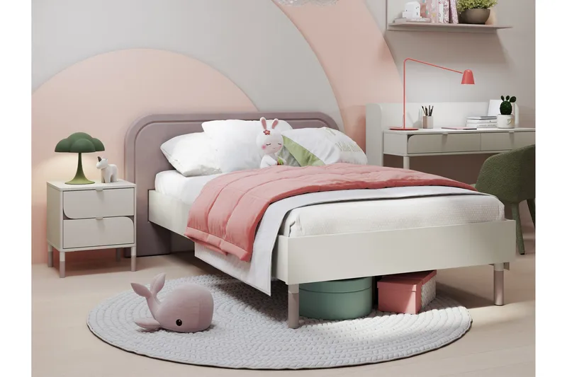 Monfort Sängyn Runko 90x200 cm - Beige/Vaaleanpunainen - Huonekalut - Sänky - Sänkykehikot & sängynrungot