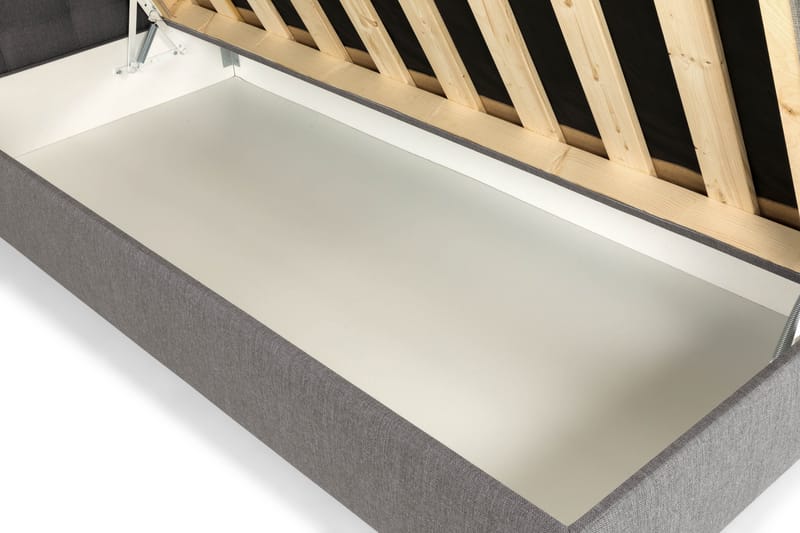 Montana Täydellinen Sänkypaketti Säilytystilalla 90x200 cm - Harmaa - Huonekalut - Sänky - Sängyt säilytystilalla