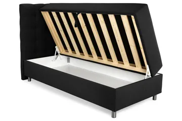 Montana Täydellinen Sänkypaketti Säilytystilalla 90x200 cm - Musta - Huonekalut - Sänky - Runkopatjasängyt