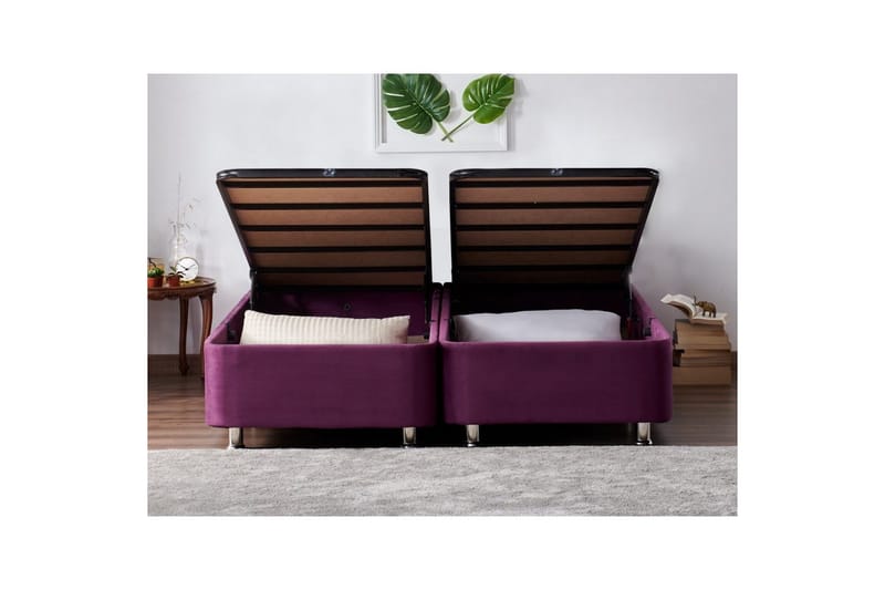 Mytikas Sängynrunko 200x200 cm - Lila - Huonekalut - Sänky - Sänkykehikot & sängynrungot