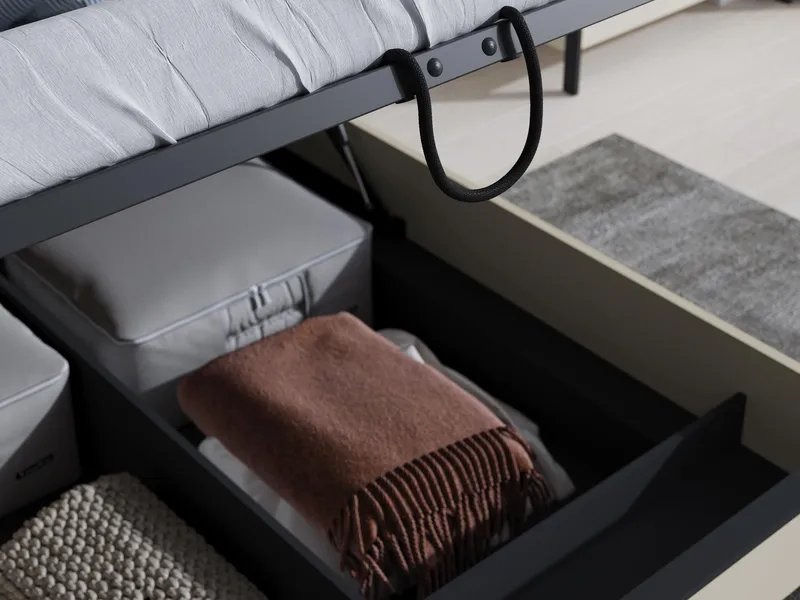 Navron Sängynrunko 180x200 cm - Beige/Musta - Huonekalut - Sänky - Sänkykehikot & sängynrungot