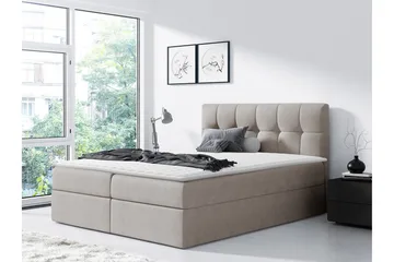 Neitisuanto Sänkypaketti Jenkkisänky 140x200 cm - Beige - Huonekalut - Sänky - Sängyt säilytystilalla