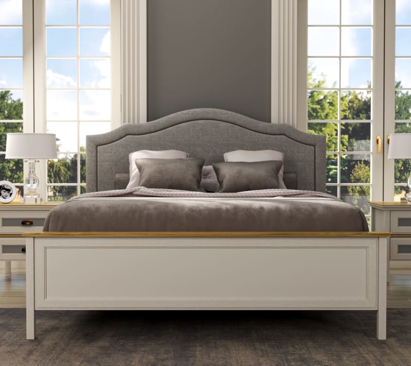 Nimora Parisängyn runko 180x200 cm - Kerma, tammi, harmaa - Huonekalut - Sänky - Sänkykehikot & sängynrungot