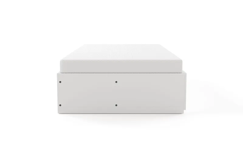 Norrvik sänkyrunko 90x200 cm säilytystilalla, sisältää patjan - Valkoinen - Huonekalut - Sänky - Sänkykehikot & sängynrungot