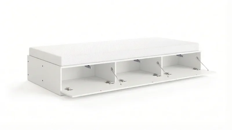 Norrvik sänkyrunko 90x200 cm säilytystilalla, sisältää patjan - Valkoinen - Huonekalut - Sänky - Sänkykehikot & sängynrungot