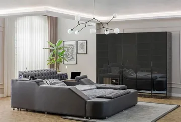 Olyvan sänkypaketti penkillä ja säilytystilalla 250x290 cm keinonahka - Huonekalut - Sänky - Sänkykehikot & sängynrungot
