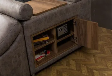 Olyvan sänkypaketti penkillä ja säilytystilalla 250x290 cm keinonahka - Huonekalut - Sänky - Sänkykehikot & sängynrungot