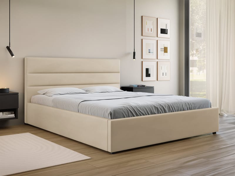 Omrynn Sängynrunko 160x200 cm - Beige - Huonekalut - Sänky - Sänkykehikot & sängynrungot