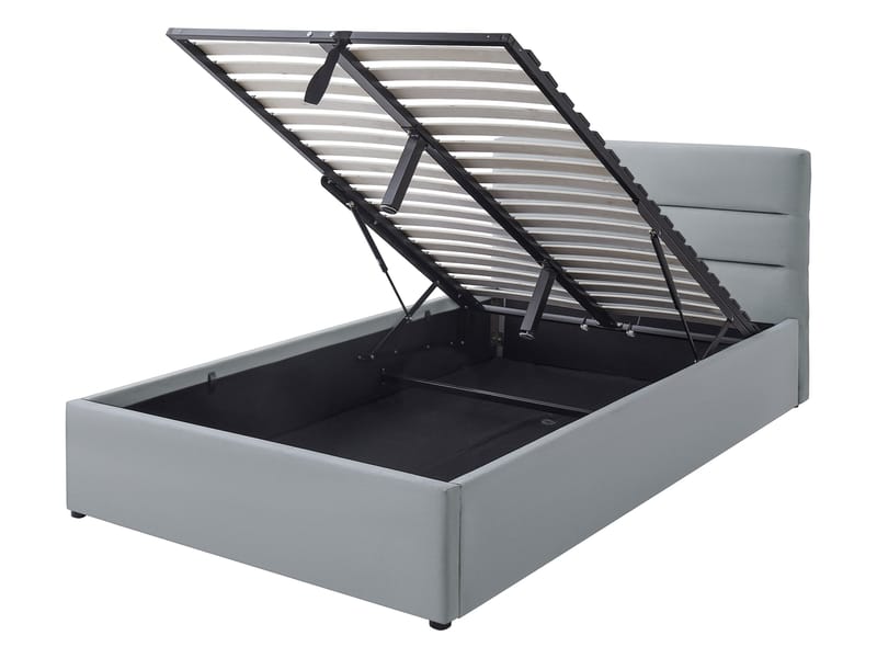 Omrynn sängynrunko säilytystilalla 120x200 cm - harmaa - Huonekalut - Sänky - Sänkykehikot & sängynrungot