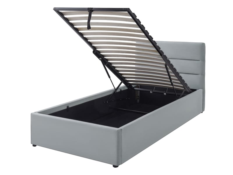 Omrynn sängynrunko säilytystilalla 90x200 cm - harmaa - Huonekalut - Sänky - Sänkykehikot & sängynrungot