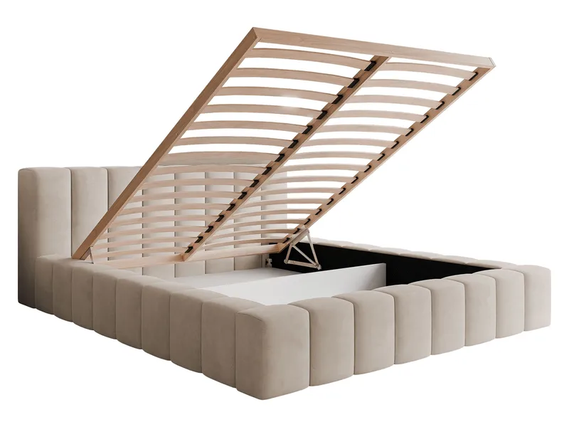 Orvinel Sängynrunko 160x200 cm Säilytystilalla - Vaaleanpunainen - Huonekalut - Sänky - Sänkykehikot & sängynrungot