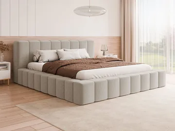 Orvinel Sängynrunko 180x200 cm Säilytystilalla - Beige - Huonekalut - Sänky - Sänkykehikot & sängynrungot