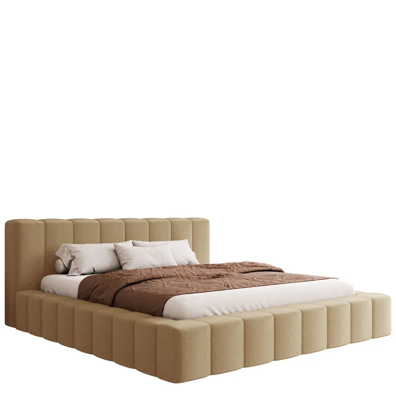 Orvinel Sängynrunko 180x200 cm Säilytystilalla, Tummabeige