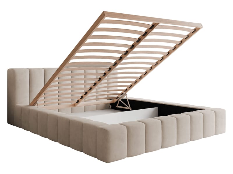 Orvinel Sängynrunko 180x200 cm Säilytystilalla - Tummabeige - Huonekalut - Sänky - Sänkykehikot & sängynrungot