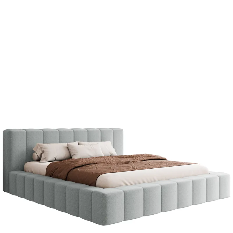 Orvinel Sängynrunko 180x200 cm Säilytystilalla, Vaaleanharmaa