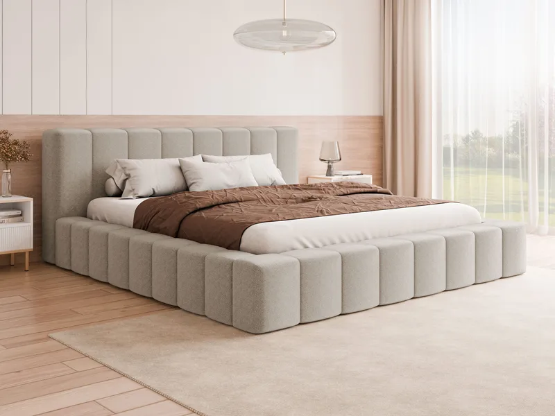 Orvinel Sängynrunko 200x200 cm Säilytystilalla - Beige - Huonekalut - Sänky - Sänkykehikot & sängynrungot