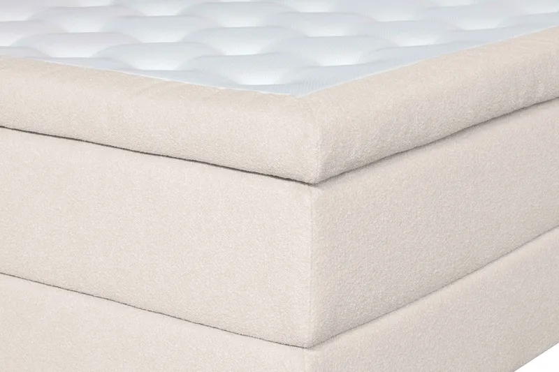 Oslo Lyx Sänky­paketti Jenkkisänky 120x200 cm Curved Sängynpääty - Vaaleabeige - Huonekalut - Sänky - Jenkkisängyt