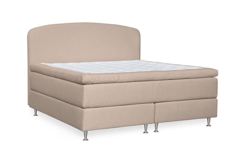Oslo Lyx Sänky­paketti Jenkkisänky 180x200 cm Curved Sängynpääty - Beige - Huonekalut - Sänky - Jenkkisängyt