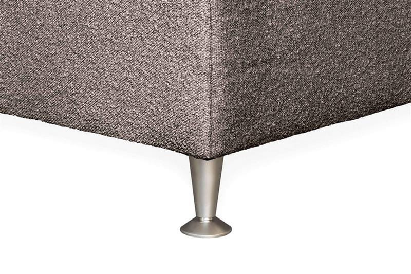 Oslo Lyx Sänkypaketti Jenkkisänky 120x200 cm Nappiverhoiltu Sängynpääty - Vaaleanruskea - Huonekalut - Sänky - Jenkkisängyt