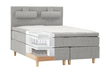 Grand Jenkkisänky 160x200 Vaaleanharmaa - Huonekalut - Sänky - Jenkkisängyt