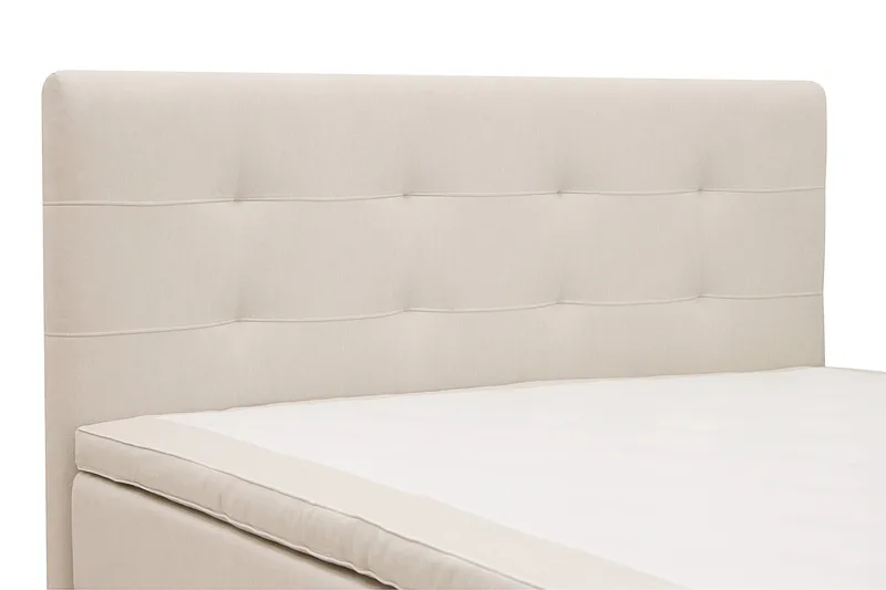 HVILA Premium Täydellinen Sänkypaketti 180x200 cm Kontinenttisänky sängynpäädyllä - Vaaleanbeige kangas - Huonekalut - Sänky - Parisänky