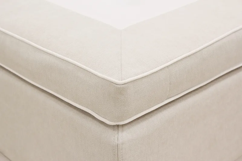 HVILA Premium Täydellinen Sänkypaketti 180x200 cm Kontinenttisänky sängynpäädyllä - Vaaleanbeige kangas - Huonekalut - Sänky - Parisänky