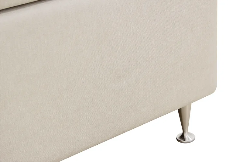 HVILA Premium Täydellinen Sänkypaketti 180x200 cm Kontinenttisänky sängynpäädyllä - Vaaleanbeige kangas - Huonekalut - Sänky - Parisänky