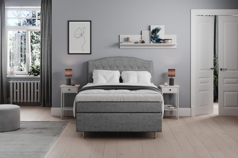 Jenkkisänky Abelie 140x200 Kova - Harmaa - Huonekalut - Sänky - Jenkkisängyt