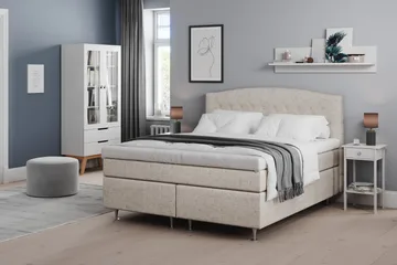 Jenkkisänky Abelie 160x200 Kova - Beige - Huonekalut - Sänky - Parisänky