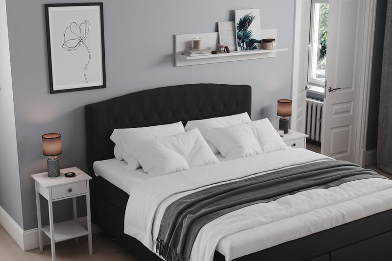 Jenkkisänky Abelie 160x200 Kova - Musta - Huonekalut - Sänky - Jenkkisängyt