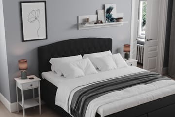Jenkkisänky Abelie 160x200 Kova/Medium - Musta - Huonekalut - Sänky - Jenkkisängyt