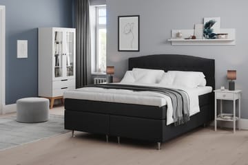 Jenkkisänky Abelie 160x200 Kova/Medium - Musta - Huonekalut - Sänky - Jenkkisängyt