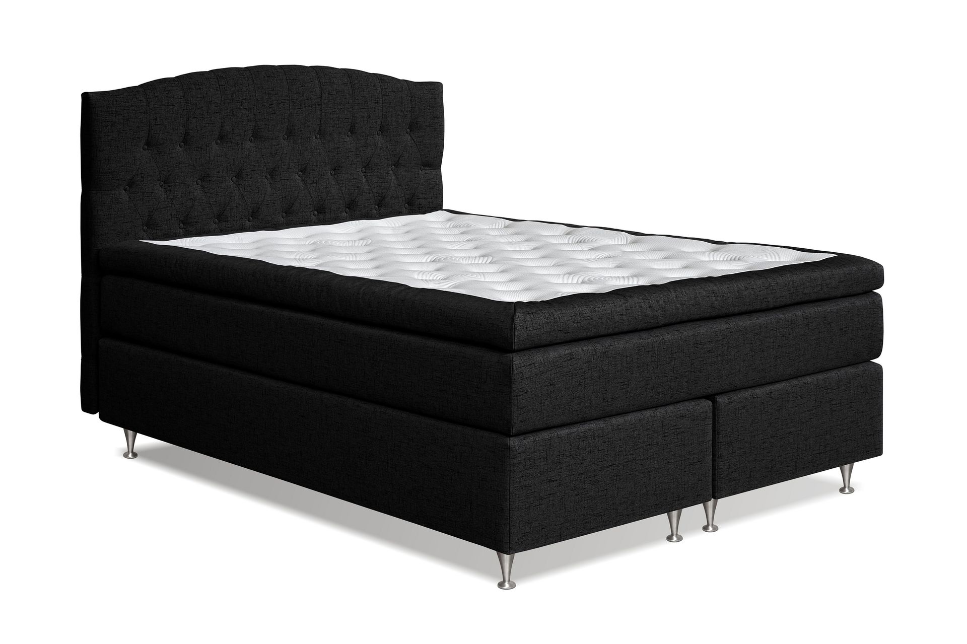 Jenkkisänky Abelie 160x200 Kova/Medium - Musta - Huonekalut - Sänky - Jenkkisängyt
