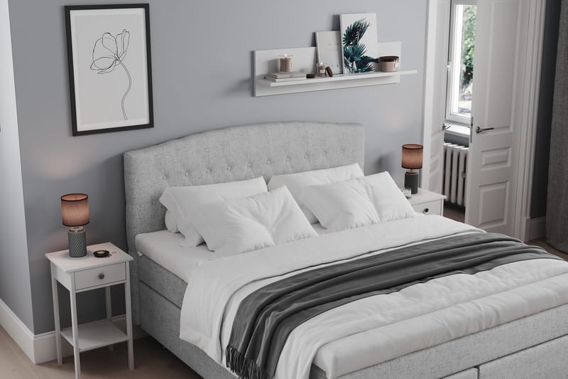 Jenkkisänky Abelie 180x200 Kova/Medium - Vaaleanharmaa - Huonekalut - Sänky - Parisänky