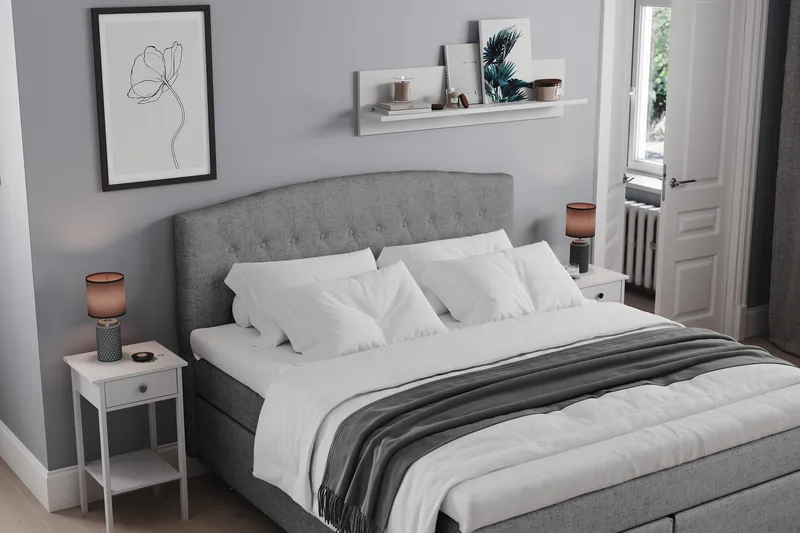 Jenkkisänky Abelie 180x200 Medium - Harmaa - Huonekalut - Sänky - Parisänky