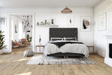 Jenkkisänky Boxford 140x200 - Tummanharmaa - Huonekalut - Sänky - Jenkkisängyt