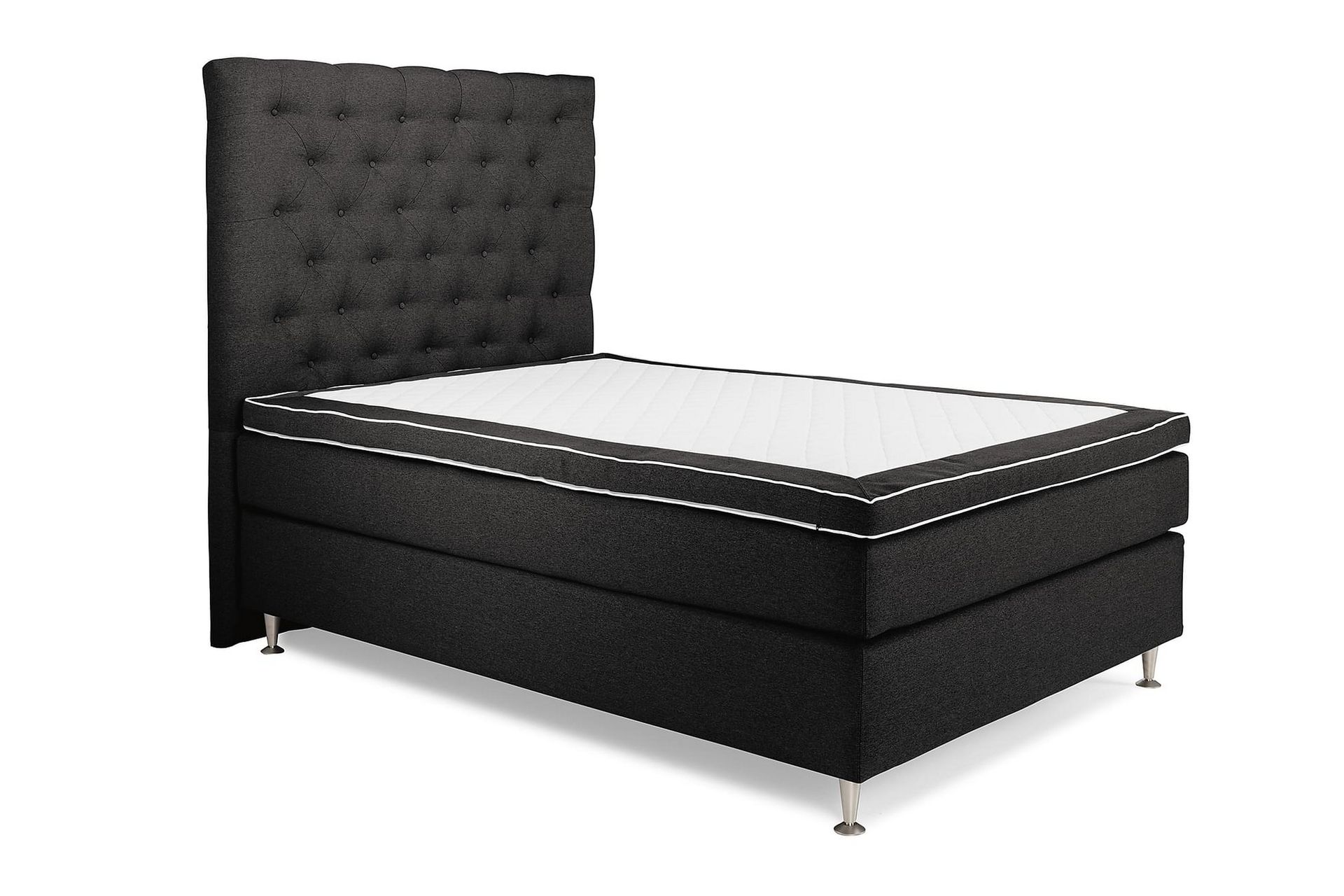 Jenkkisänky Boxford 140x200 - Tummanharmaa - Huonekalut - Sänky - Jenkkisängyt