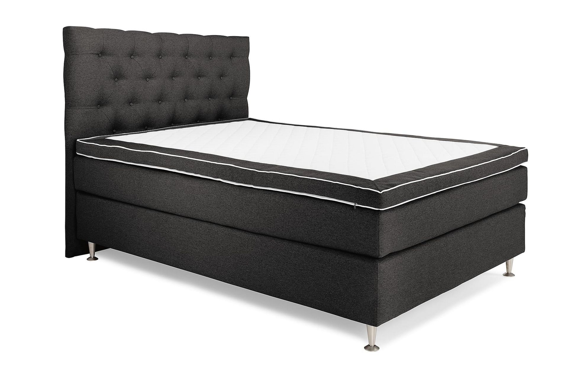 Jenkkisänky Boxford 140x200 - Tummanharmaa - Huonekalut - Sänky - Jenkkisängyt