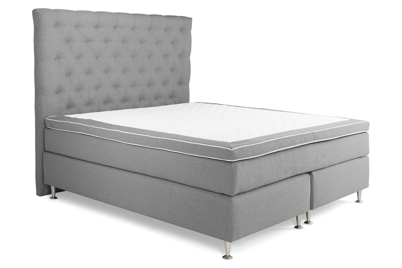 Jenkkisänky Boxford 160x200 - Vaaleanharmaa - Huonekalut - Sänky - Jenkkisängyt