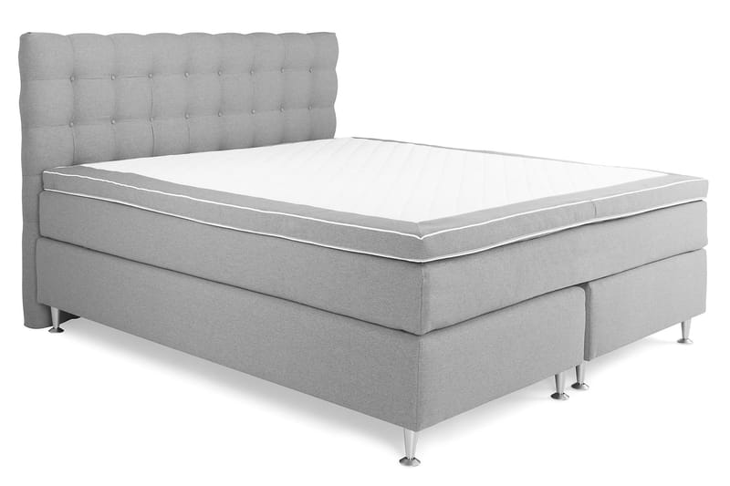 Jenkkisänky Boxford 160x200 - Vaaleanharmaa - Huonekalut - Sänky - Jenkkisängyt