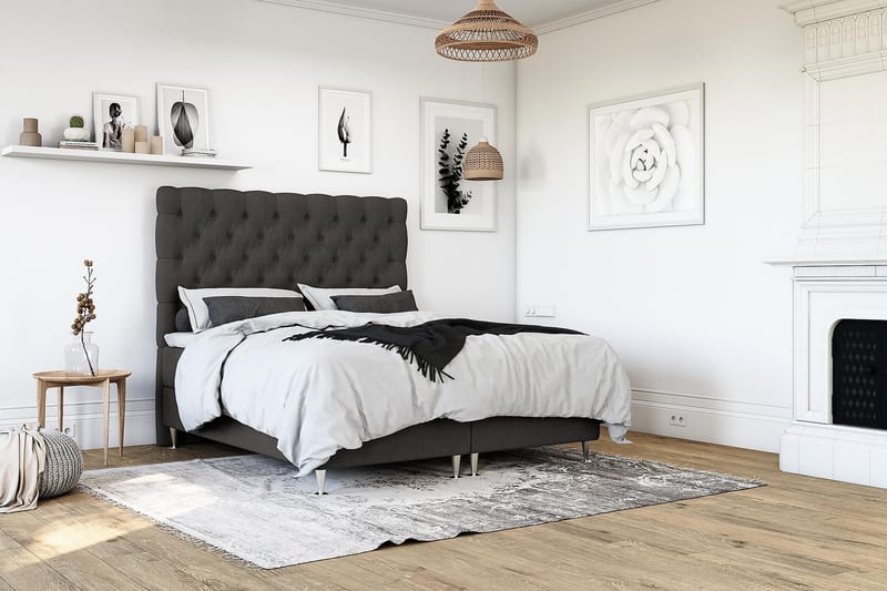 Jenkkisänky Boxford 180x200 - Tummanharmaa - Huonekalut - Sänky - Jenkkisängyt