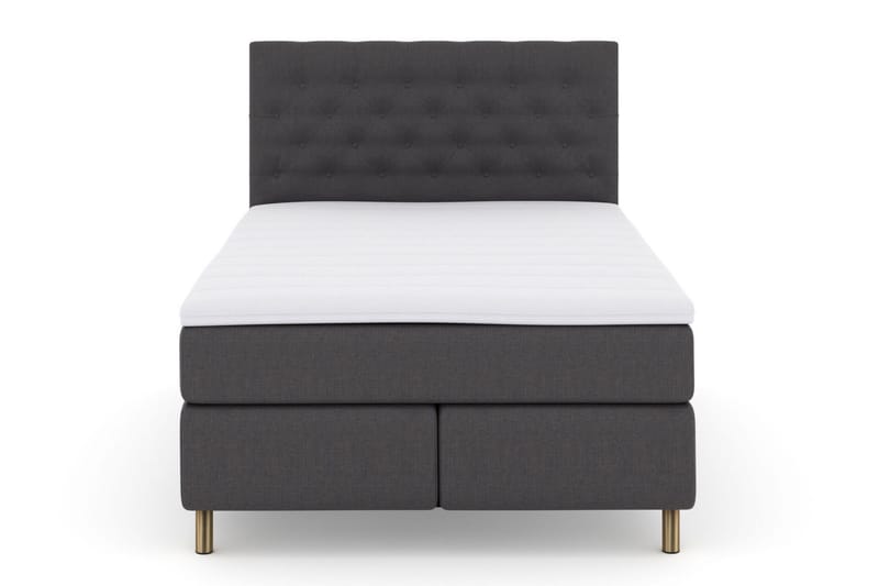 Jenkkisänky Choice No 3 140x200 Kova/Medium, Tummanharmaa/Kupari