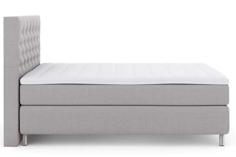 Jenkkisänky Choice No 3 140x200 Medium - Vaaleanharmaa/Metalli - Huonekalut - Sänky - Parisänky