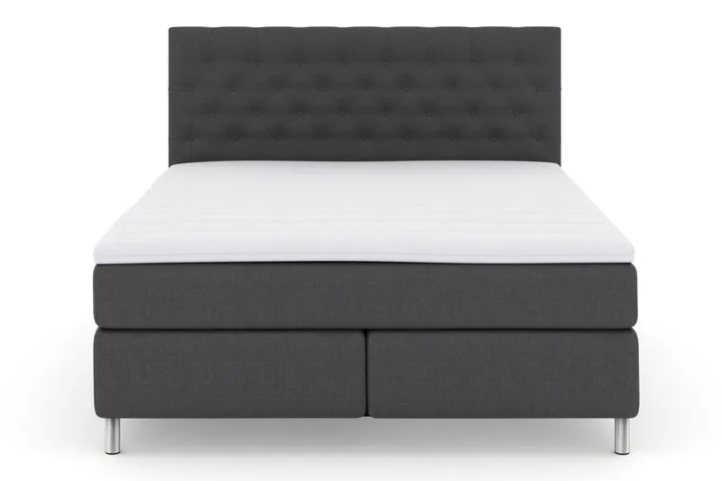 Jenkkisänky Choice No 3 160x200 Kova/Medium, Tummanharmaa/Metalli