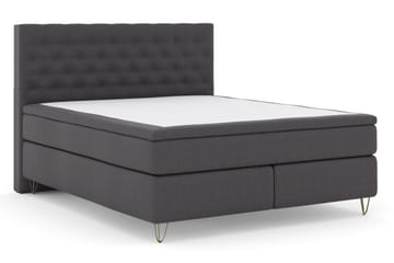 Jenkkisänky Choice No 6 160x200 Kova Watergel - Tummanharmaa/Metalli V-malli - Huonekalut - Sänky - Parisänky